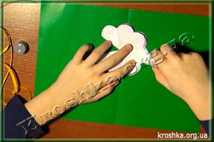 Вклеиваем в открытку